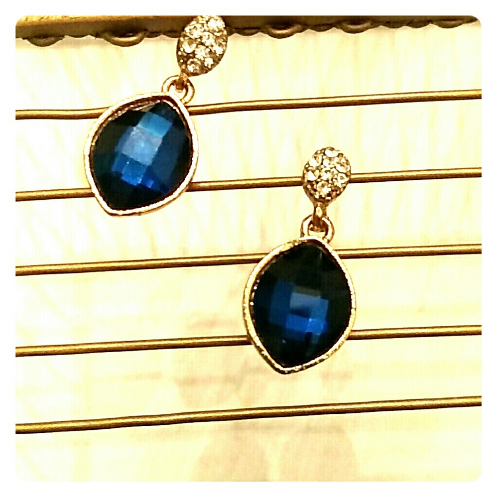 Beautiful royal blue earrings.